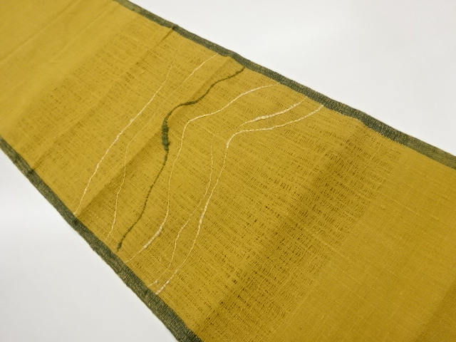 JAPANESE NAGOYA OBI / TSUMUGI / WOVEN WAVY STRIPE